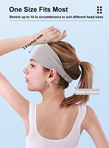 SUJAYU Women's 4 Pack Wide Headbands Non Slip Moisture Wicking