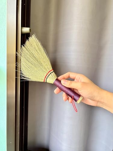 AW Brooms 11-Inch Handheld Whisk Broom - Natural Grass Cleaning Brush