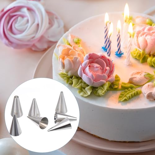 7-Piece Stainless Steel Round Piping Tips Set for Cake Decorating