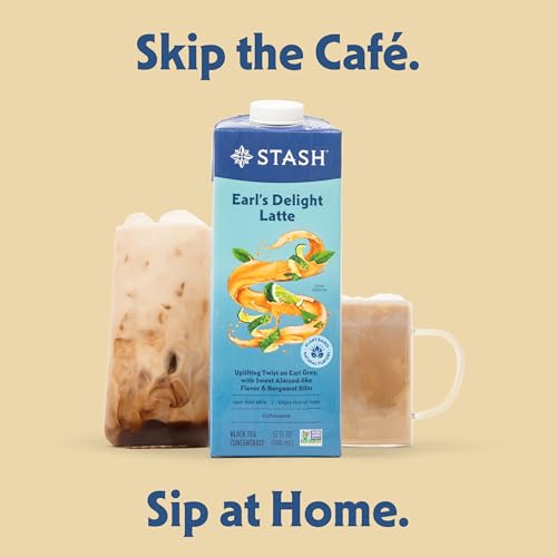 STASH Earl's Delight Latte - Dairy Free Black Tea Concentrate, 32 oz
