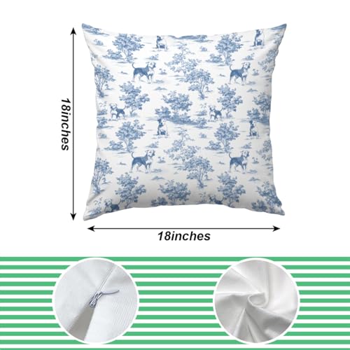 Chinoiserie Pitbull Dog Pillow Cover - 18x18 Flannel Cushion