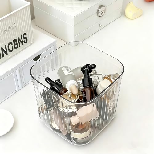 Mini Desktop Trash Can - 4L Small Countertop Waste Basket & Organizer
