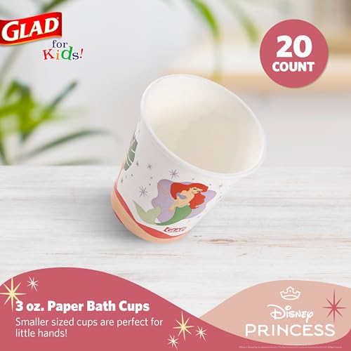 Disney Princess Disposable Mini Bath Cups - 3 Oz, 20 Count
