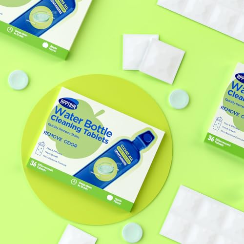 AppXynn Water Bottle Cleaning Tablets - Apple Scented, 36 Count Pack