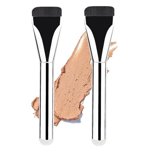 Flat Foundation Brush 2-Pack - Ultra Thin Soft Liquid Makeup Brush