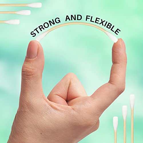 R-NEU Bamboo Cotton Swabs 400 Count Biodegradable Dual Tipped