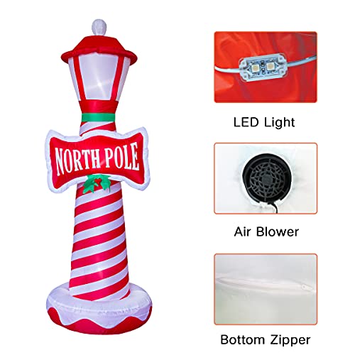 6FT Inflatable Christmas Decor with LED Lights for Yard and Lawn