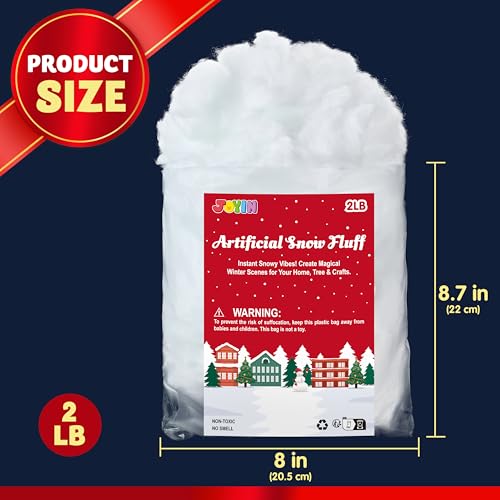 2 lb Fake Snow Cotton for Christmas Decorations Indoor Winter Snow Scene Craft