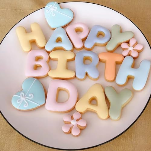 35-Piece Alphabet and Number Cookie Cutter Set for Fondant and Baking