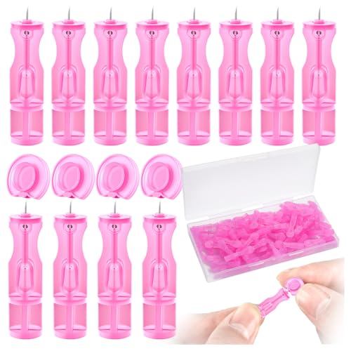 Disposable Facial Extraction Lancets 50Pcs Pink Acne Needle Tools