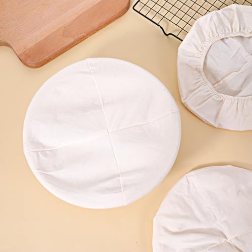 Reusable Cotton Bread Proofing Covers - 3 Pack for Sourdough Fermentation
