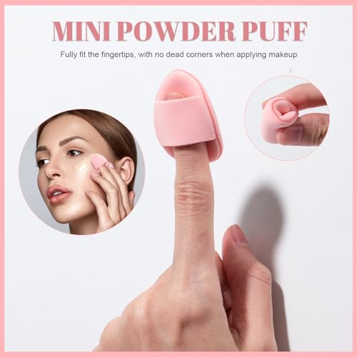 BS-MALL Pink Powder Puff and Mini Makeup Sponge Set - 12 Pack