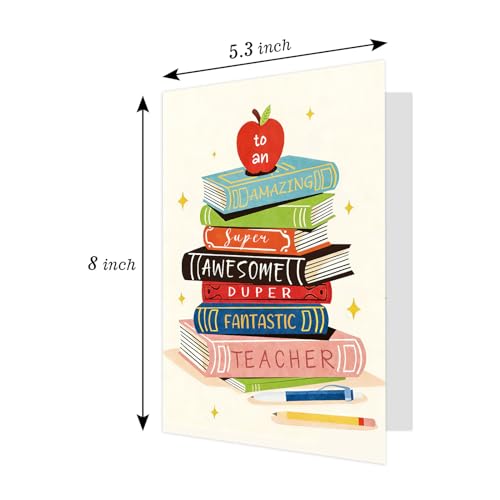 Ogeby Teacher Appreciation Card - Funny Thank You Card for Teachers