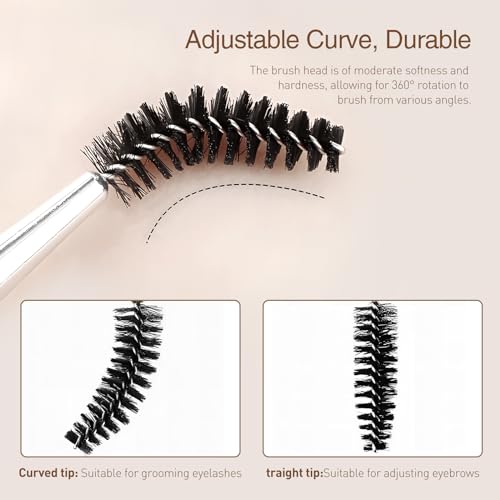 Kootinn 3-Head Eyebrow & Eyelash Shaper - Makeup Grooming Tool with Spoolies