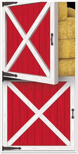Beistle Barn Door Cover - 30" x 5' Plastic Decoration for Parties