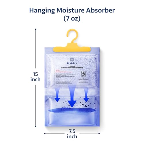 Dry & Dry 2 Packs Moisture Absorbers - 7 Oz Small Dehumidifiers for Home