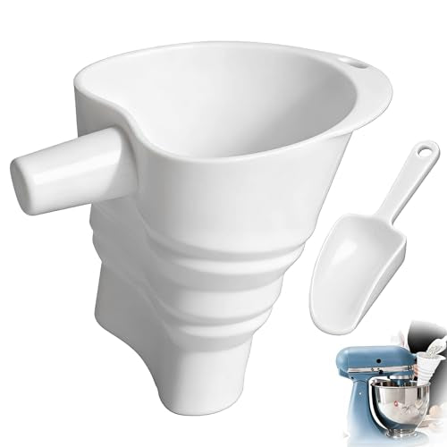 Hubaltuye Flour Funnel Attachment for Stand Mixer with Spoon