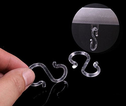 24-Piece Clear Plastic Punch Cup Hooks - 1.7 Inch Scratch-Free Hangers