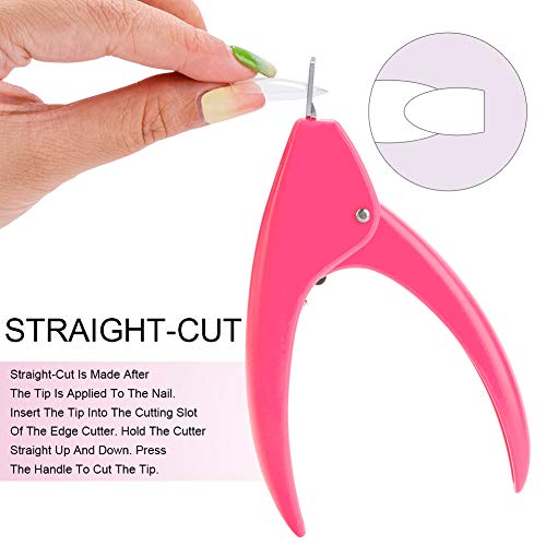 Pink Acrylic Nail Clipper Sharp Stainless Steel Cutter for Nail Tips