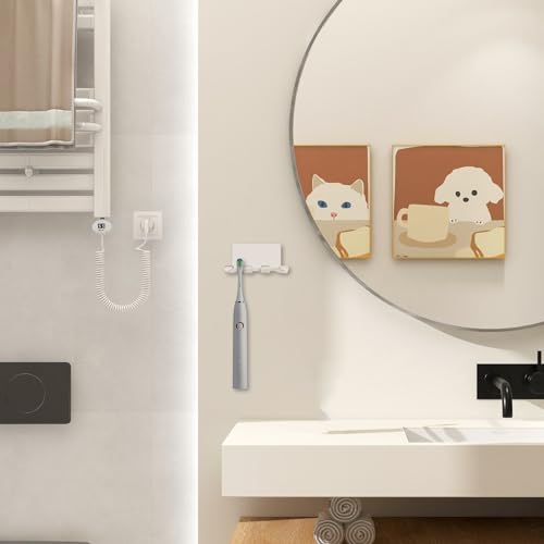 LUEXBOX Acrylic 3-Slot Wall-Mounted Toothbrush Holder - Clear