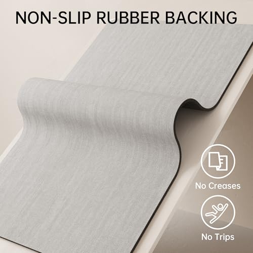 Mecko Ultra Thin Bath Mat 16"x24" - Light Grey, Quick Drying