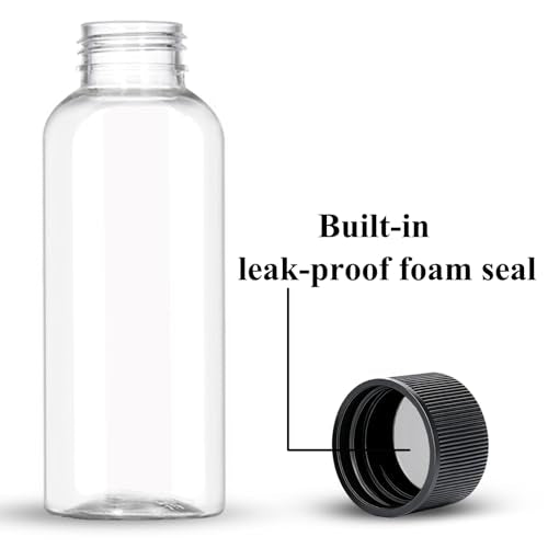 DNSEN 3.4 oz Travel Size Mouthwash & Toiletry Bottles, 5 Pack
