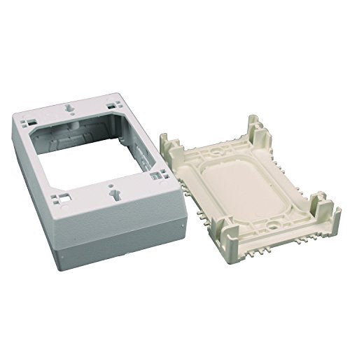 Wiremold 1-Gang Deep Electrical Box, Nonmetallic Raceway - White, 1 Pack