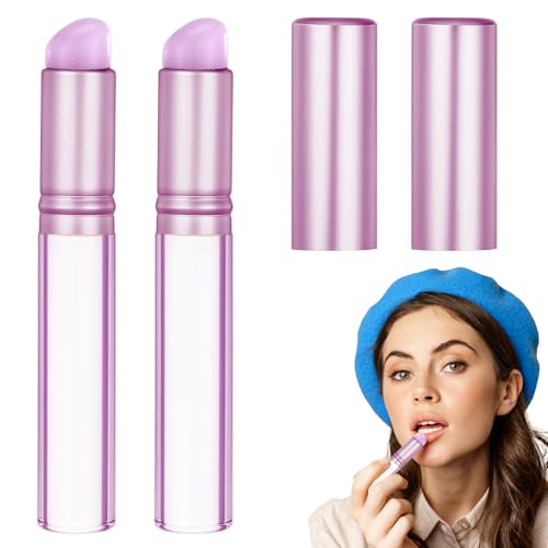 Silicone Nail Art Brush Set 2PCS Purple Ombre Chrome Applicator