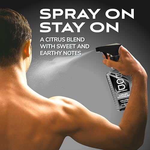 Bod Man Liquid Titanium Fragrance Body Spray for Men, 8 oz (Pack of 2)