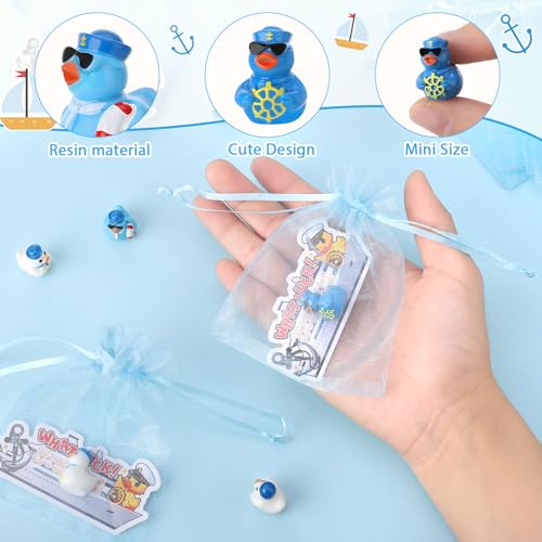 24 Mini Sailor Cruise Ducks with Inspirational Cards & Bags