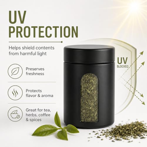 4oz Smell Proof Glass Container with UV Protection & View Window