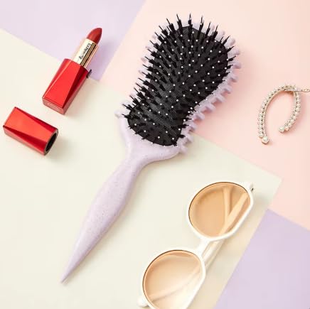 SEERSHINE Curl Defining Brush – Purple Guitar-Inspired Detangling Tool