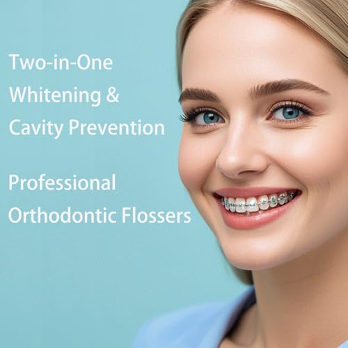 Orthodontic Flossers for Braces - 100 Count Dental Floss Picks