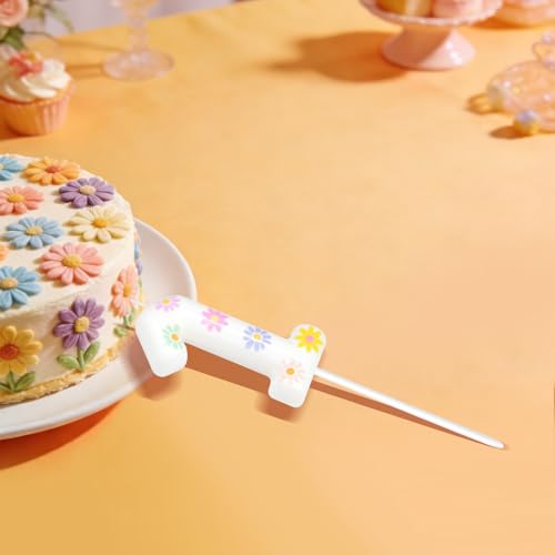 Daisy Birthday Candle Number 1 - Elegant Cake Topper Decoration