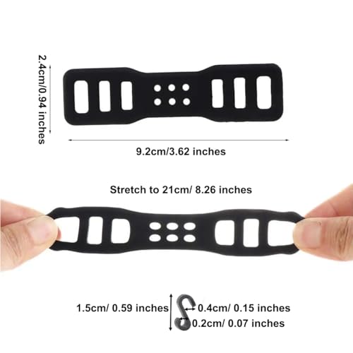 4-Pack Bike Silicone Band,Bicycle Handle Bars Elastic Strap Bandage,Mount Band Holder for Fixing Tail Light,Recorder