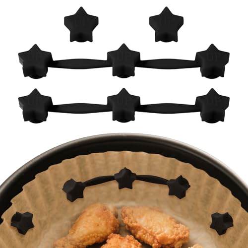Lyreh Air Fryer Silicone Magnets Set - 4Pcs Reusable Parchment Paper Holders