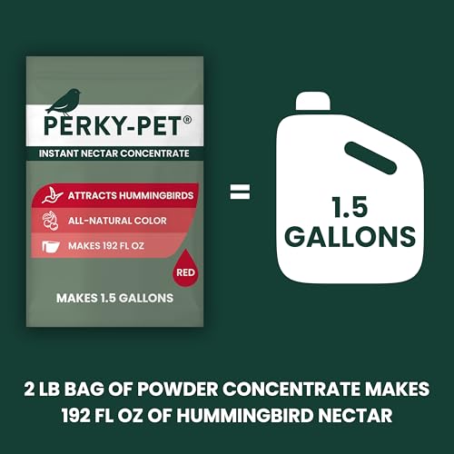 Perky-Pet Instant Hummingbird Nectar Concentrate, 2 lb Bag, Makes 192 oz