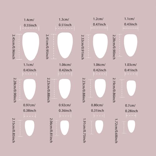 Blueberry Checkered Bow Short Oval Press on Nails - 24Pcs Glossy Fake Nails