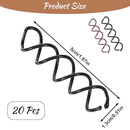 LXUEJIE 20PCS Spiral Hair Pins - Twist Bun Maker & Bobby Pins for Updos