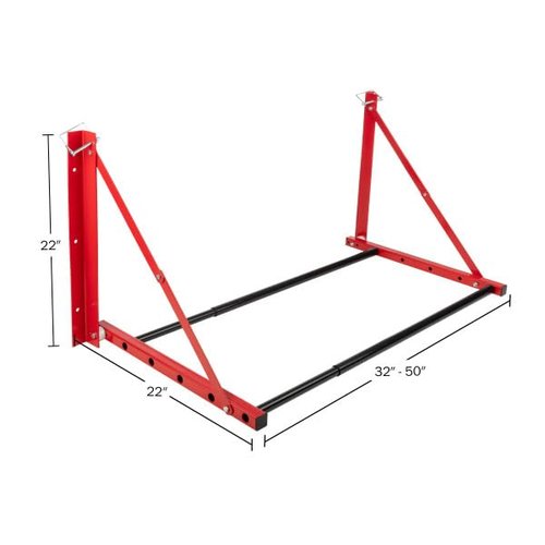 Tire Rack - 32 to 50in Adjustable Tire Storage Rack - Wall Mounted Garage Shelving for Seasonal Tires - 300lb Capacity - Car Accessories by Stalwart