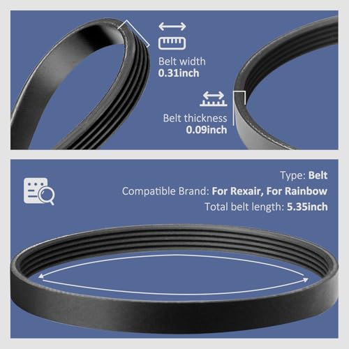 MaxLLTo R15364B Vacuum Belt for Rexair Rainbow PN12 Powerheads