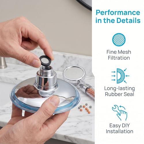 PAGOW 40pcs Shower Head Screen Filter Gaskets & Rubber Washers