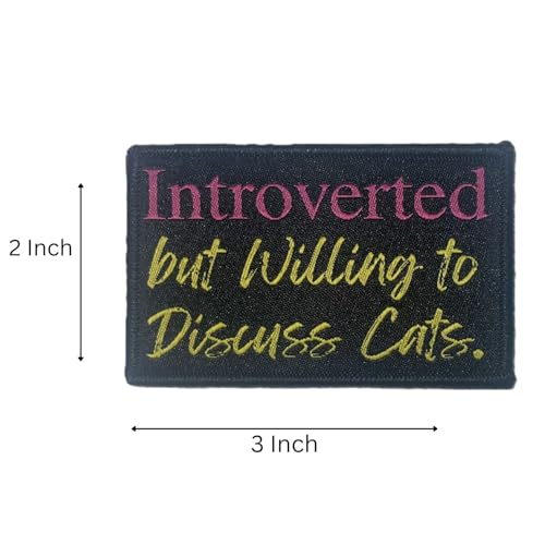 Funny Cat Lover Morale Patch - 3x2 Hook & Loop for Bags & Hats