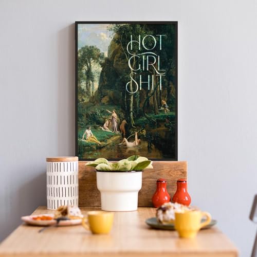 Vintage Ladies Bathing Canvas Poster Quote Wall Art 8x12in