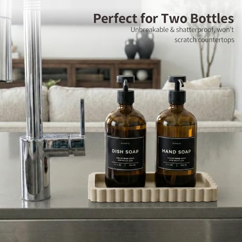 Small Silicone Bathroom Vanity Tray - Multi-Purpose Sink Organizer