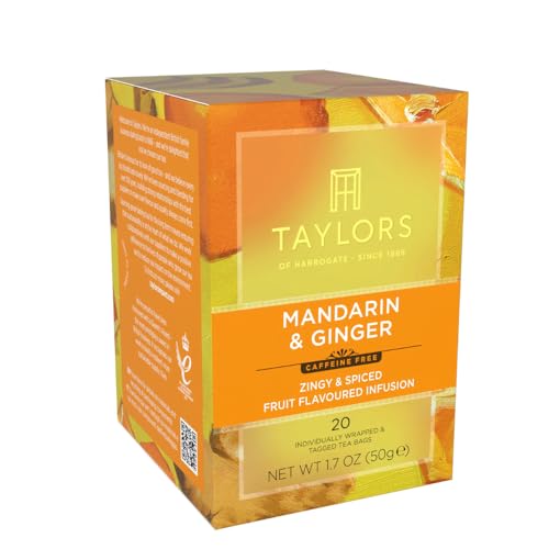 Taylors of Harrogate Mandarin & Ginger Herbal Tea - 20 Bags (6 Pack)