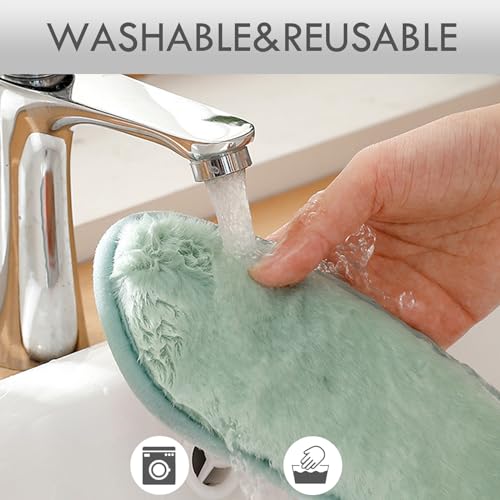 Washable Toilet Seat Cushion Cover - Thick, Warm, Adhesive Grey Mat