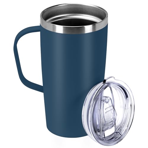 19oz Insulated Coffee Mug with Handle - Stainless Steel Travel Tumbler
