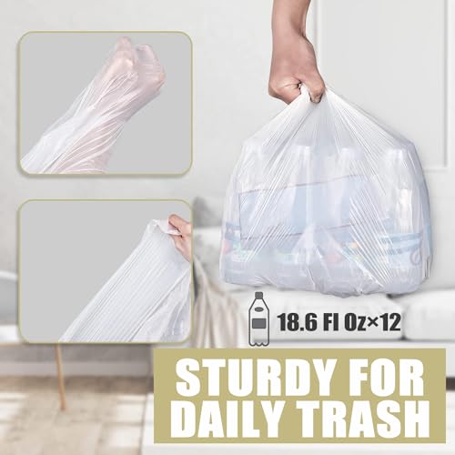 4 Gallon Trash Bags - 100 Count Small Garbage Bags by BENEVAL