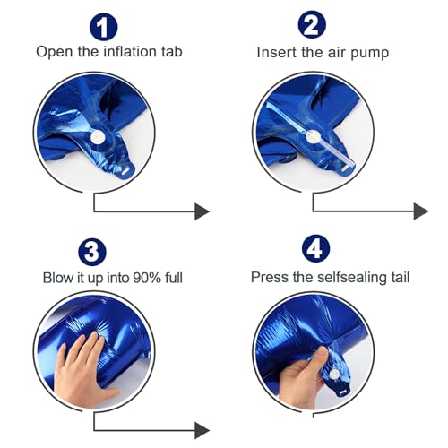 Night Blue 40-Inch Number 6 Balloon - Jumbo Birthday Decoration